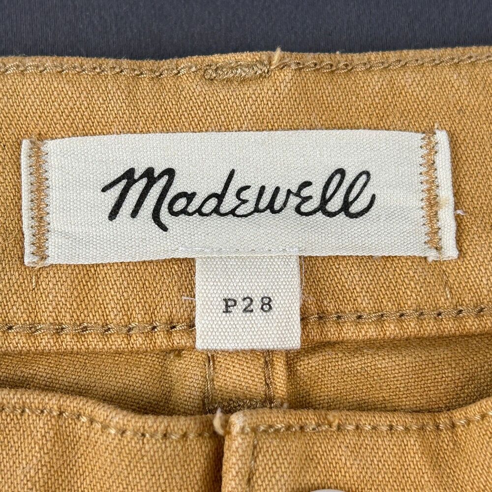 Madewell Emmett 2.0 Wide Leg Crop Pants Jeans Earthen Gold Sz 28P - Picture 7 of 7
